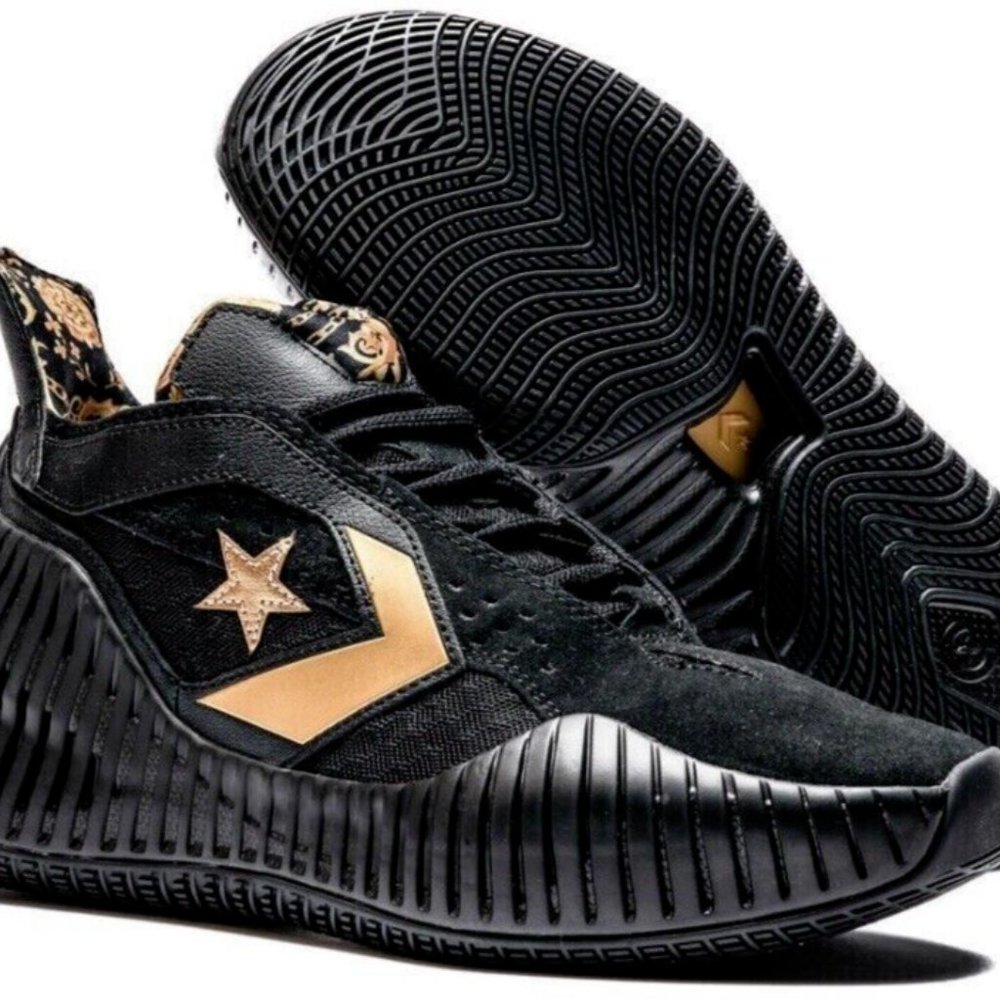 Converse All Star BB Prototype CX Mid Black Gold Mens Basketball A02515C - Picture 4 of 15